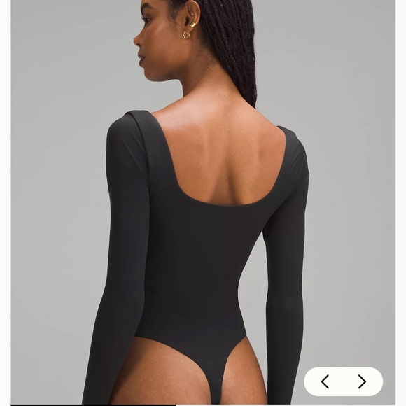 lululemon Wundermost Ultra-Soft Nulu Square-Neck Long-Sleeve Bodysuit - Picture 2 of 7